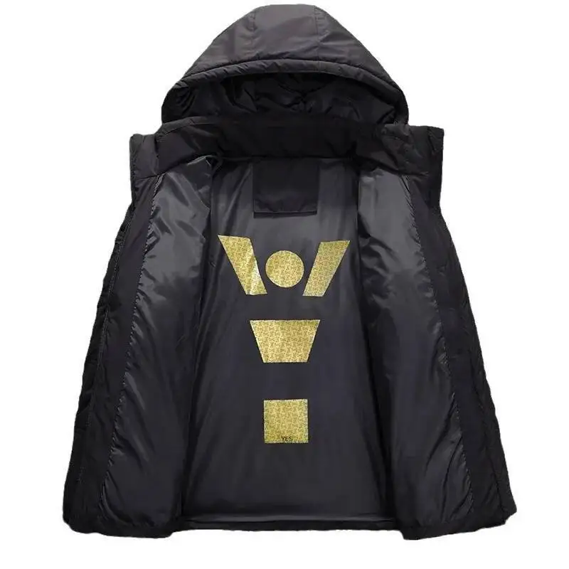 Winter New Thick Casual Lightweight Hooded Detachable Warm White Duck Down Jacket Men's