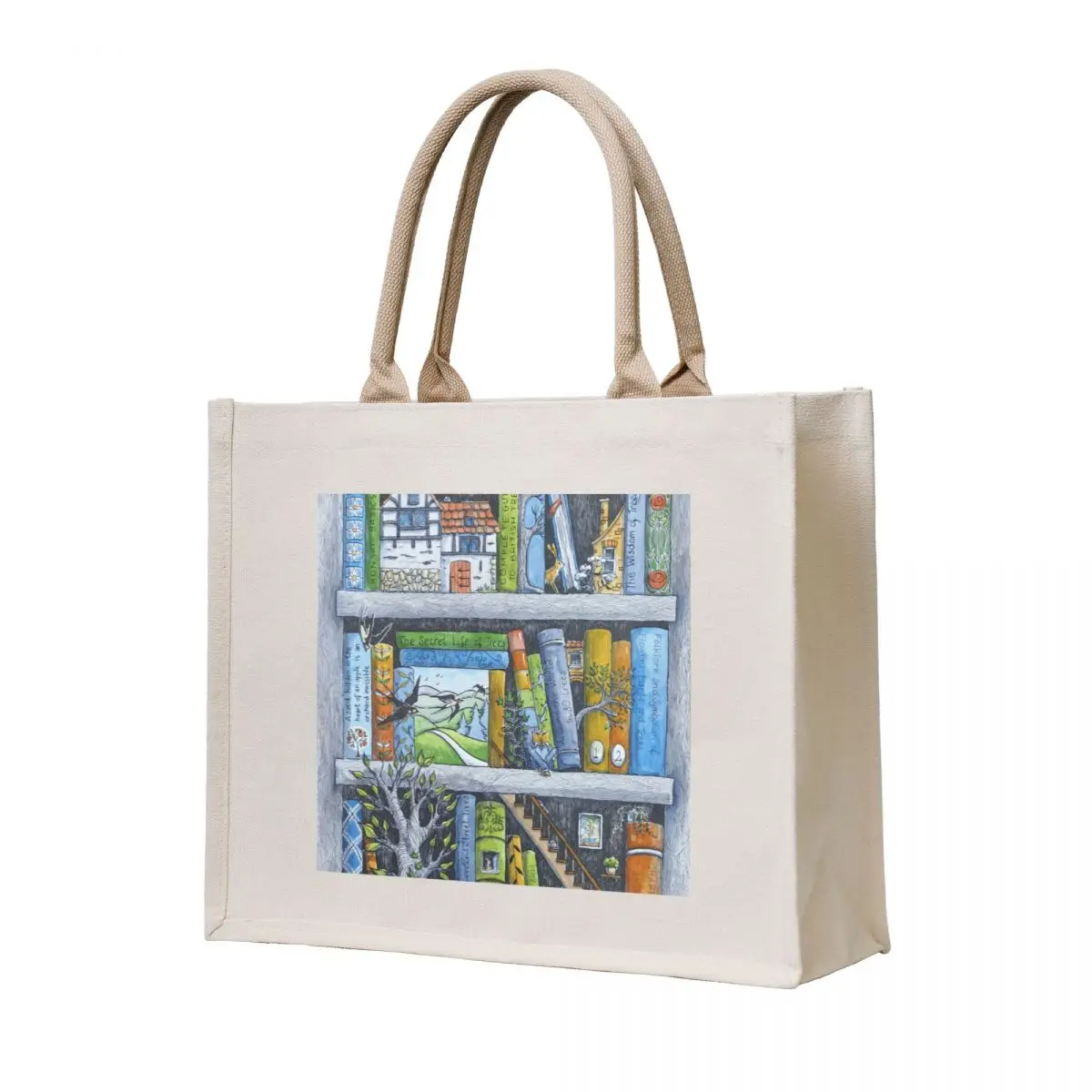 Tree huggers' library Tote Bag personalized tote custom shopping trolley men's