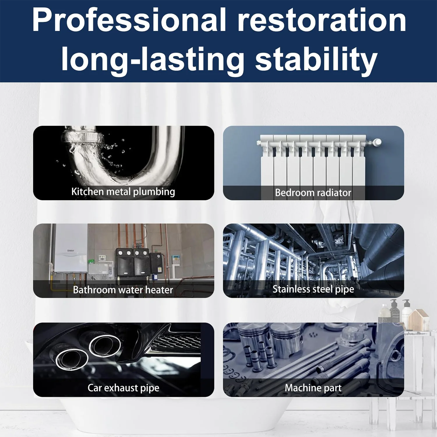 AB صب الصمغ، إصلاح الشقوق المعدنية، مانع التسرب، لاصق للحديد والألمنيوم والنحاس والصلب والسيراميك والبلاستيك، مقاوم للحرارة العالية حتى 150 درجة مئوية، عالي القوة.