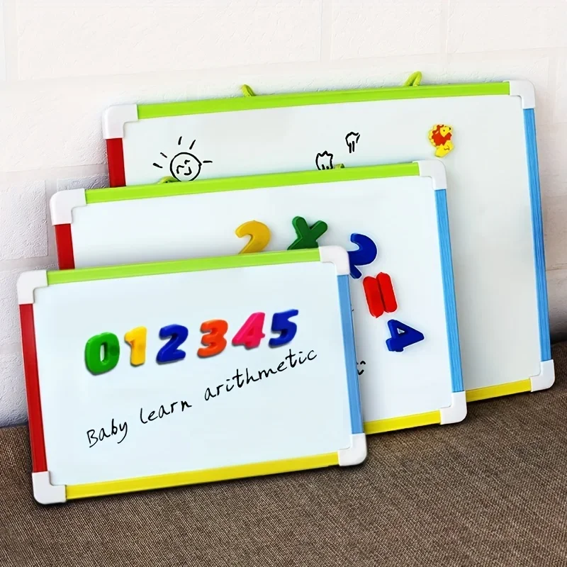 3 Styles Kids Whiteboard Magnetic Dry Eraser White Board With Free Gifts Number Magnets Preschool Children Memo Message Boards