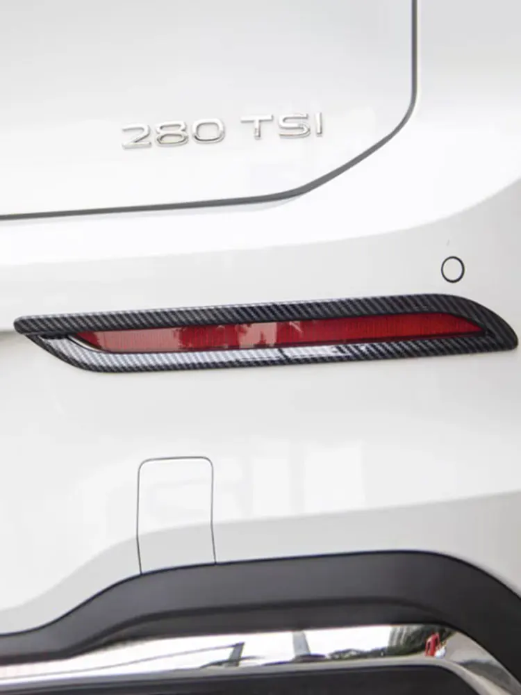 

Углеродная текстура/серебро, 2 шт. для VW Golf 8 MK8 2021 2022, задняя противотуманная фара автомобиля, рамка для бровей, аксессуары для отделки