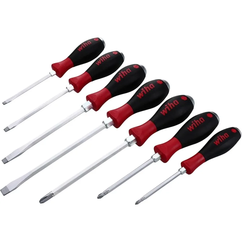 

Wiha 53097 Screwdriver Set, Slotted and Phillips, Extra Heavy Duty, 7 Piece