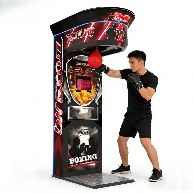 Durable Outside Use Punch Boxing Machine Coin Operated Electronic Boxing Game Machine with Metal Construction for Sale Custom
