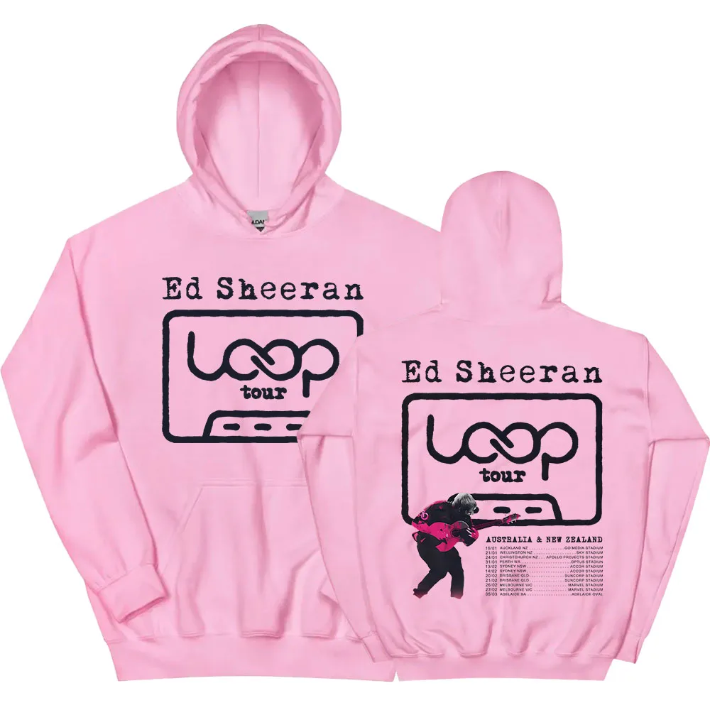 Felpe con cappuccio Ed Sheeran Loop Tour Felpe con cappuccio autunno/inverno moda per uomo Felpa con cappuccio stampata streetwear unisex casual a maniche lunghe