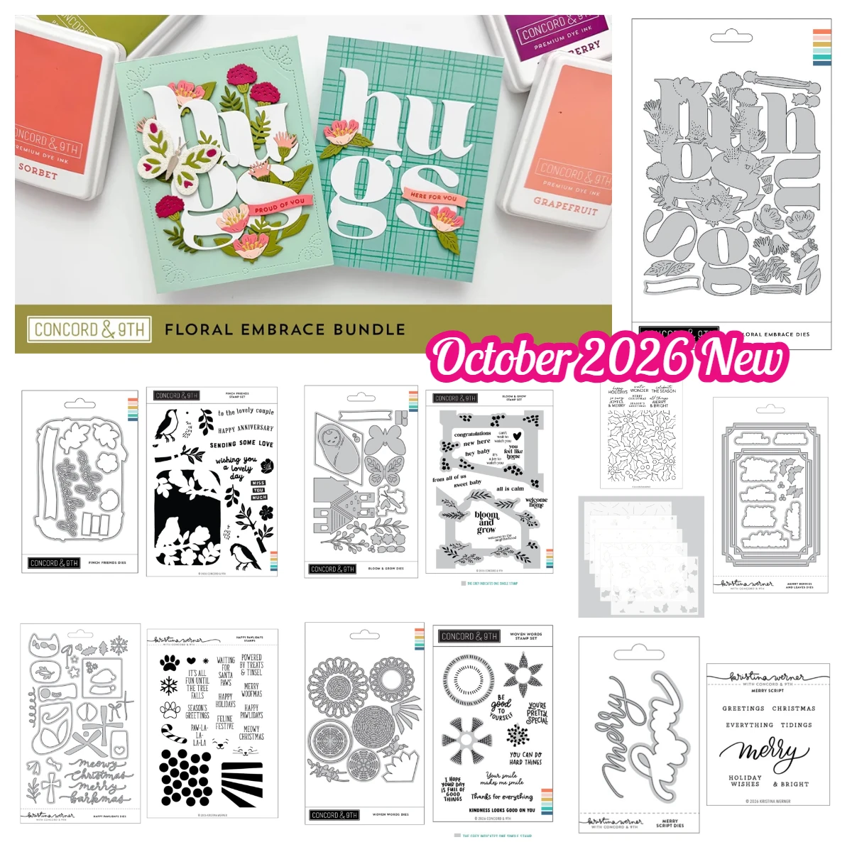 Festliche Weihnachtsstempel und Metallstanzformen mit fröhlichen Beeren und Blättern für DIY-Weihnachtsbastelarbeiten, Scrapbooking und Albumdekoration