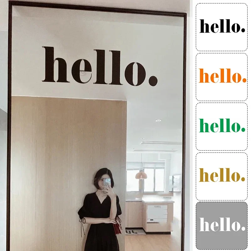 

Children's Room Wall Doors Windows Wall Decoration Hello Letters Wallpaper Decoration Stickers Waterproof Living Room Home Decor