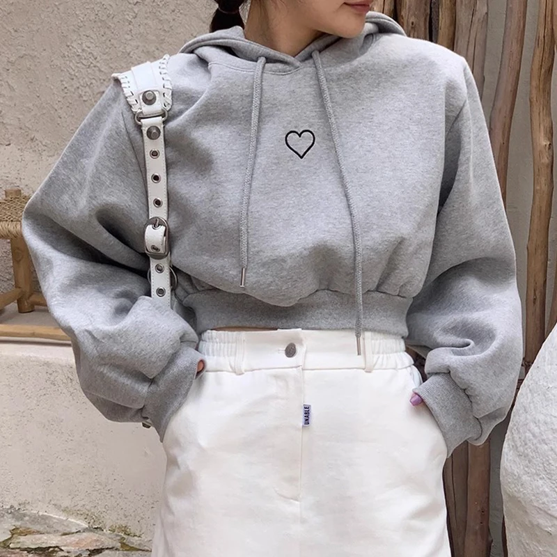 

Chic Autumn Winter Lazy Sle round Ne Embroidered Print Loose Casual Long Sve Hoodie Women's Comfortable Versatile Swea...