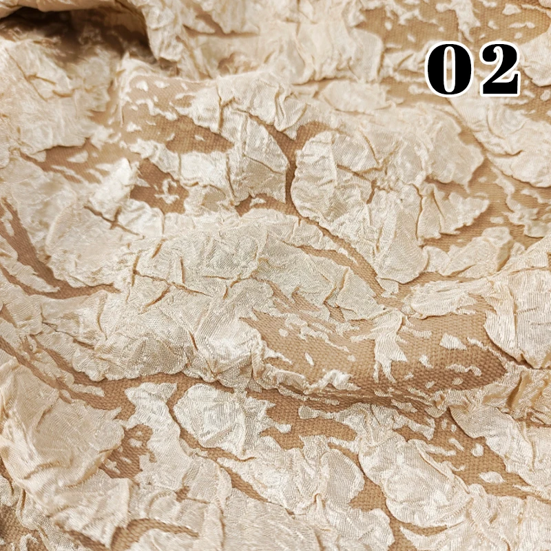 

100*140cm 3D Relief Patter Designer Fabric Jacquard Elastic Heavy Texture Fabric For Diy Cheongsam Coat Dress Gown Suit Bag