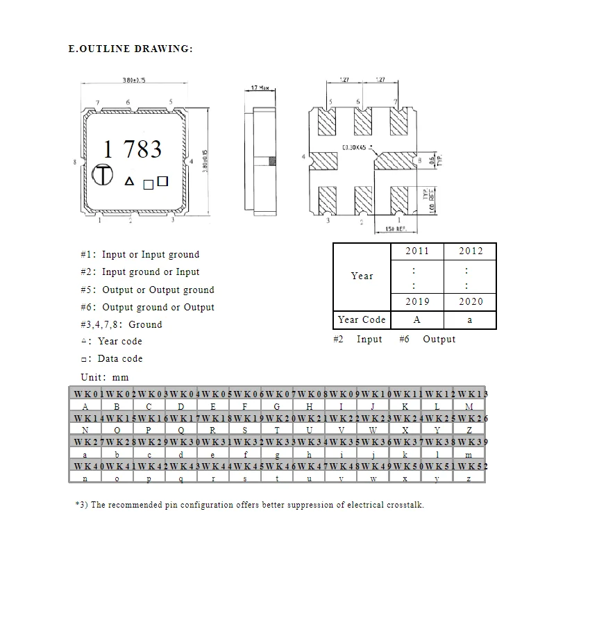 (10 قطعة) رمز TA1783A 1783 العلامة التجارية الجديدة الأصلية 433.92 ميجا هرتز المعبأة SMD SAW مرشح في المخزون