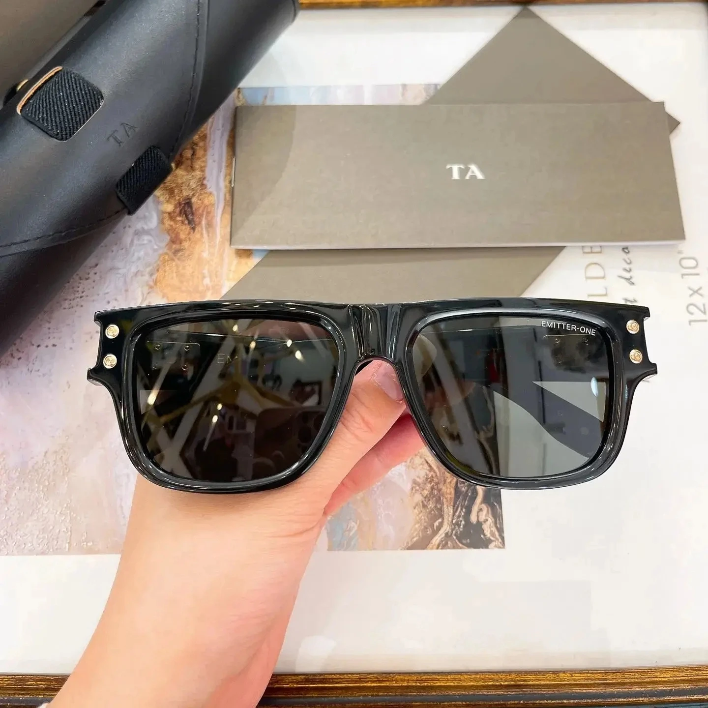 

Original Factory For DIYTA DT EMITTER-ONE DTS418 With Brand Box Fashion Leisure Vintage Polarized Square Men Women Sunglasses