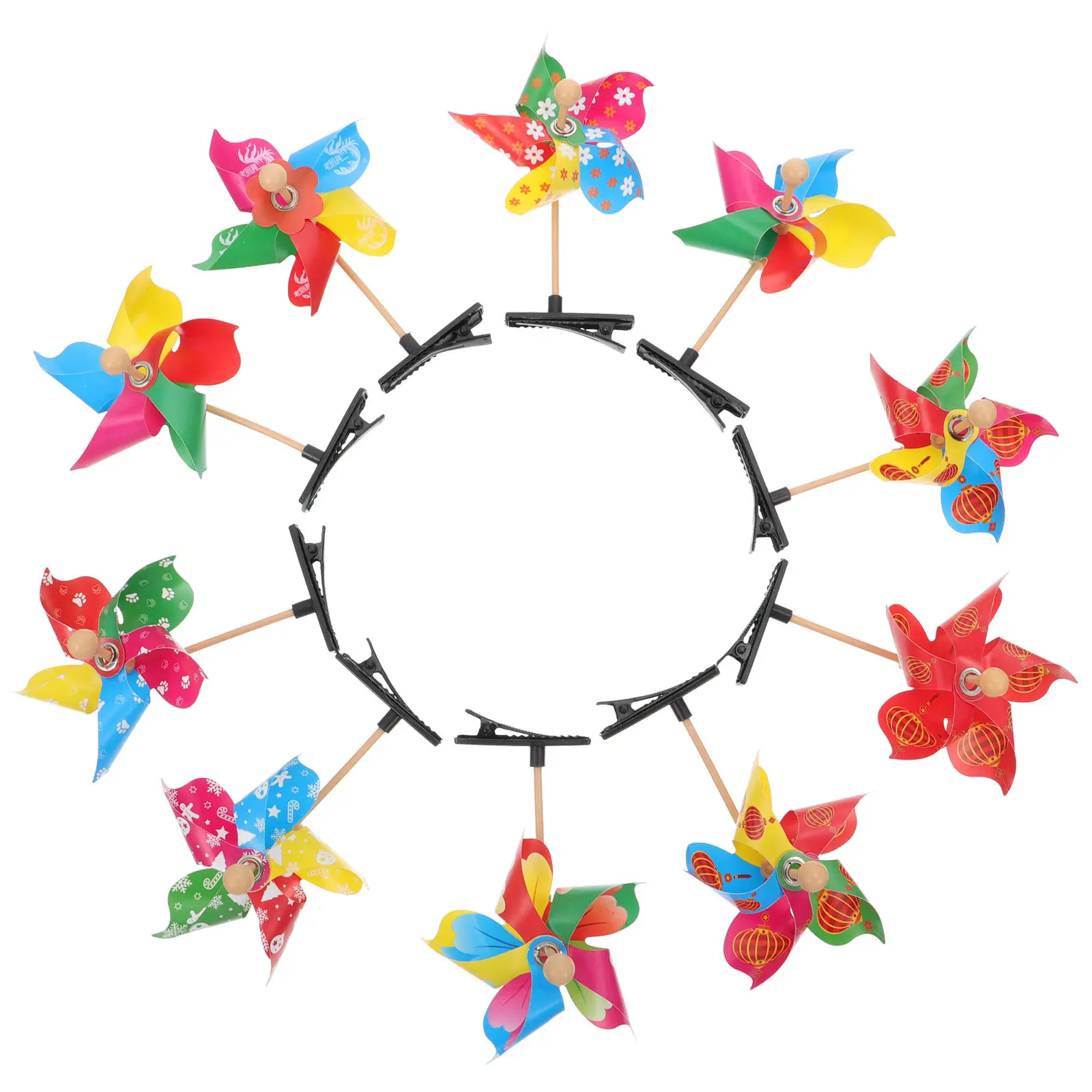 

20Pcs Windmill Hair Clip for Girls Baby Kids Hair Accessory Chic Perfect Party Festival Birthday Photography