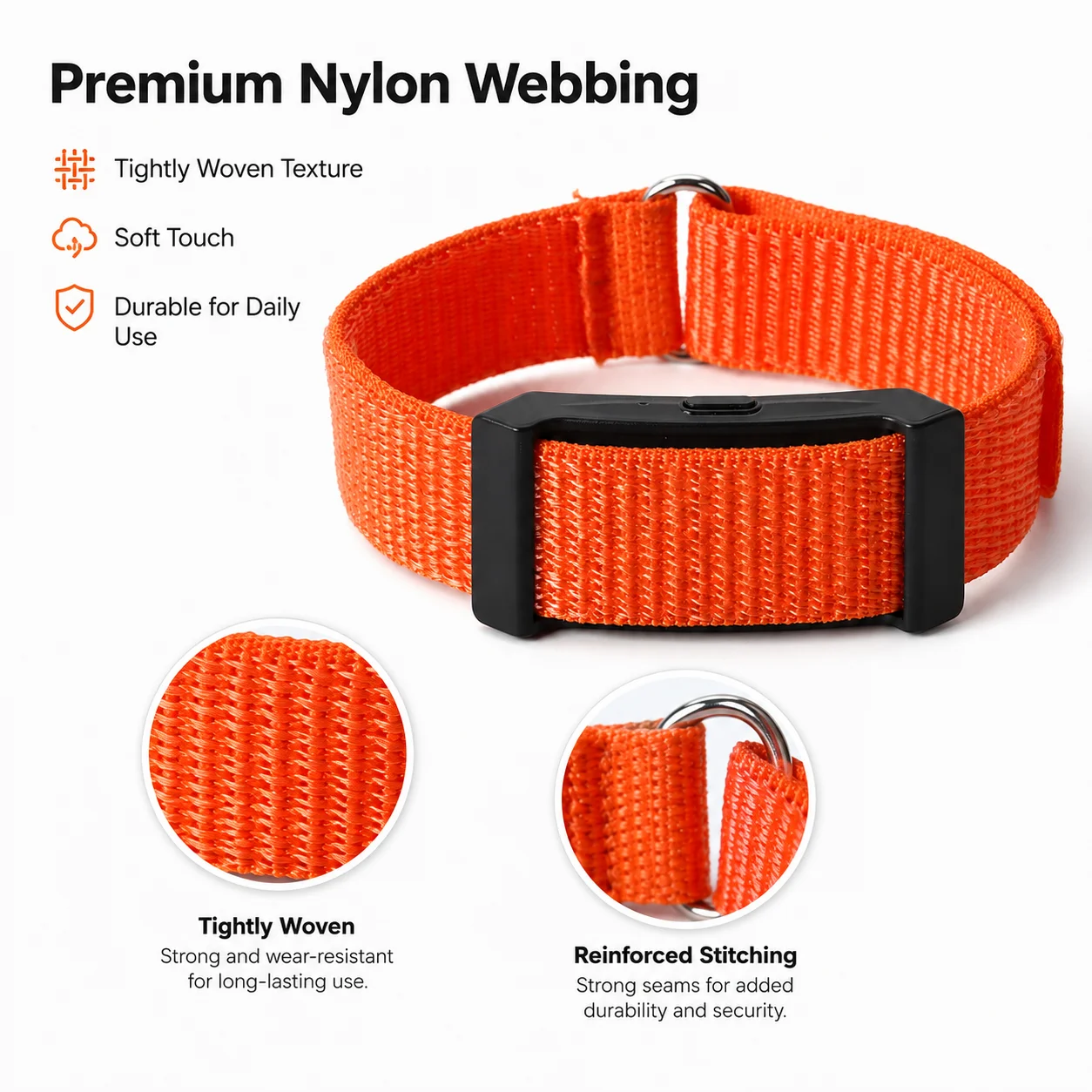 Nylon Sport Band Loop Design Soft Fitness Tracker Strap Adjustable Breathable Replacement Wristband for Hume Band for Men Women