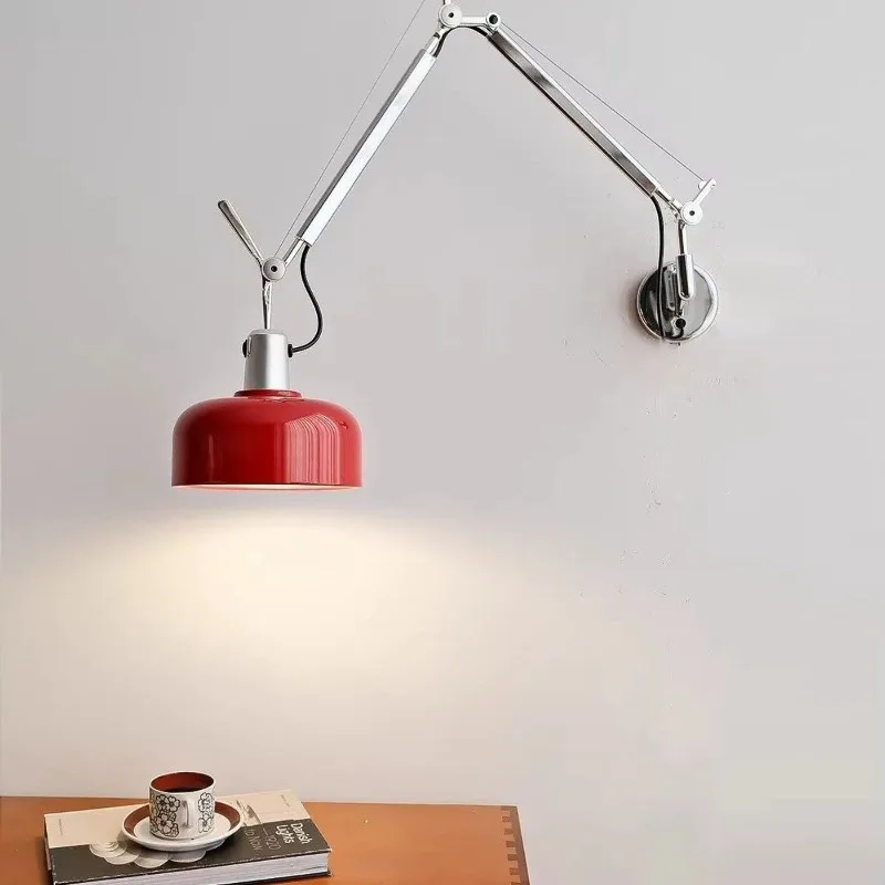 

Memphis Swing Arm Telescopic Wall Lamp Minimalist Industrial Style Sconces Living Room Study Bedroom Bedhead Reading Wall Lights