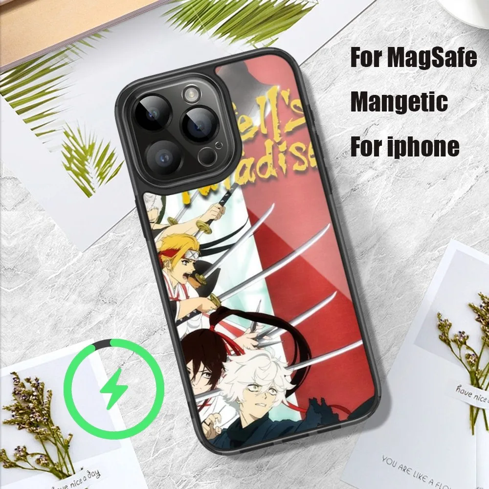 Comics J-Jigokuraku Phone Case For iPhone 11 12 13 14 15 Pro Max Plus Mini Magsafe Magnetic Wireless Charging Shell