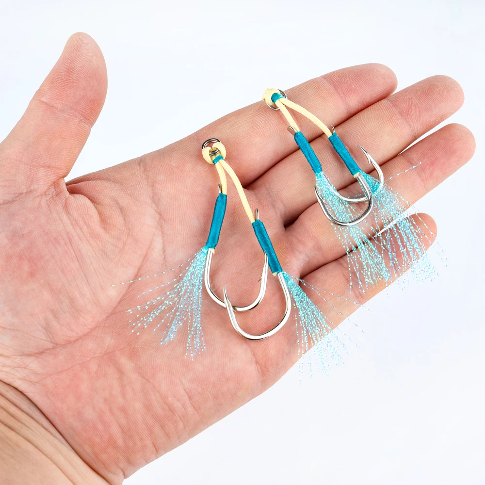 20 Peças Anzol de Pesca Duplo  - Jigger Double Sided avaliação e preço