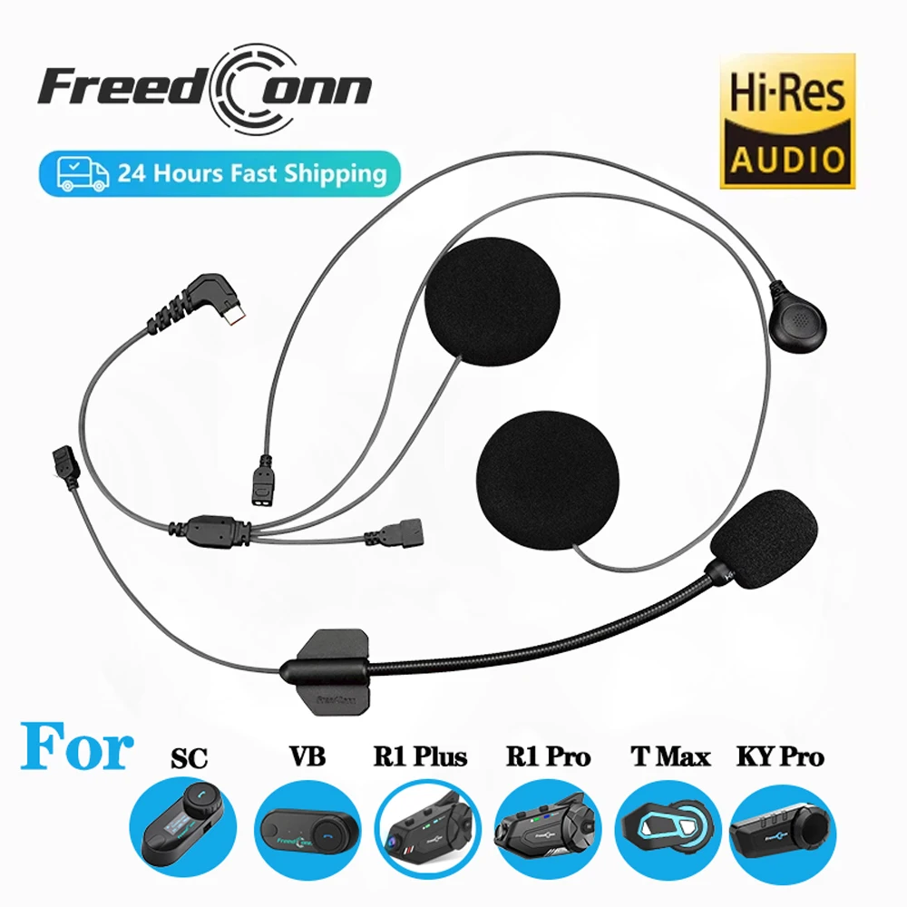 Motorcycle Intercom D6 Hi Rex Earphone Mic Accessories for Freedconn intercom T Com VB SC T Max Ky Pro R1 Plus R1 Pro