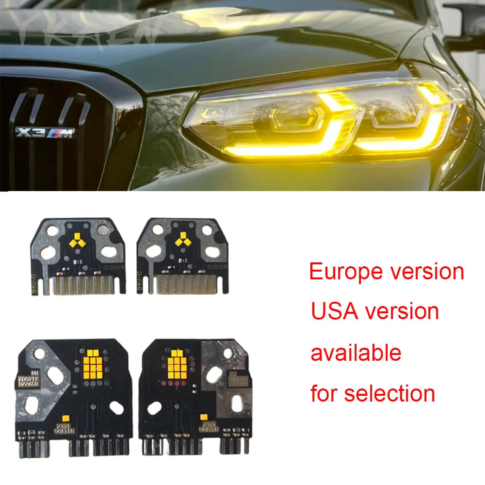 

Yellow Headlight LED Boards Daytime Running Light Source For 2022 BMW X3 G01 LCI Angel Eyes DRL Car Front Lights Para Vehículos