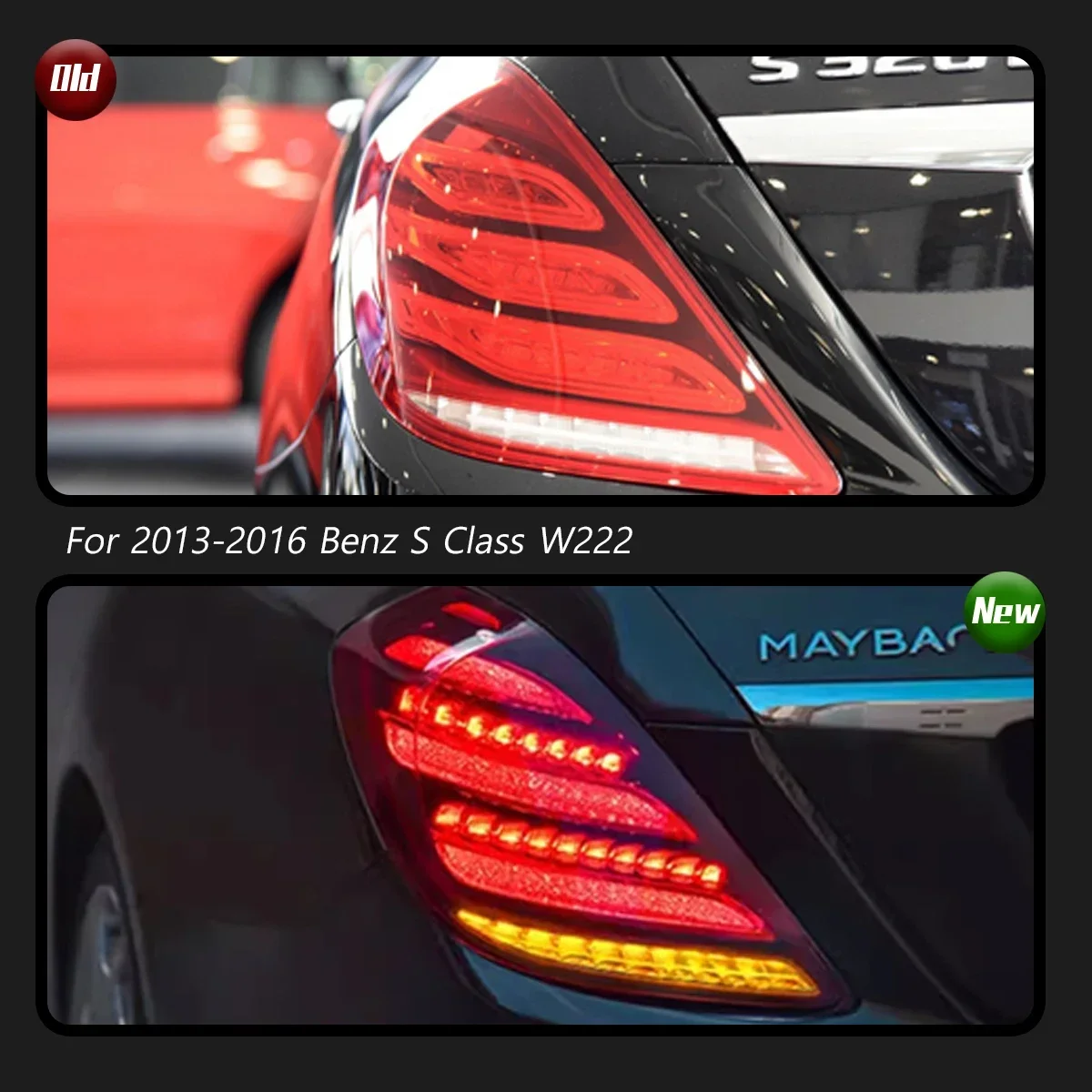 Dynamic Turn Signal Tail Lamp Auto Accessories Upgrade Modified New LED For Benz S Class W222 2013-2016 Taillights