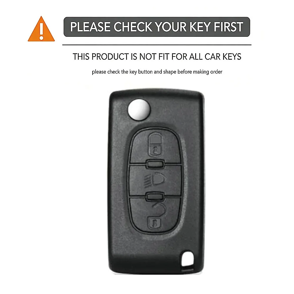3 Button Silicone Car Key Ring Cover Case Holder For Peugeot 206 308 3008 Expert Partner Citroen C3 Pluriel Picasso Berlingo