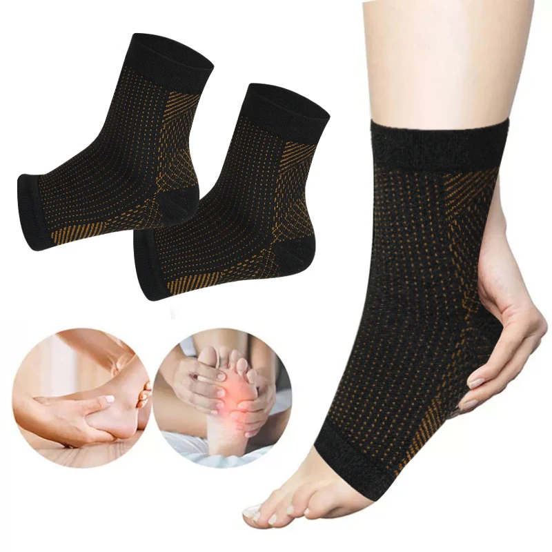 S-2XL Open Toed Sock Men Ankle Compression Foot Protect Angel Sleeve Heel Arch Support Pain Relief Hot Sports Socks Women Socks