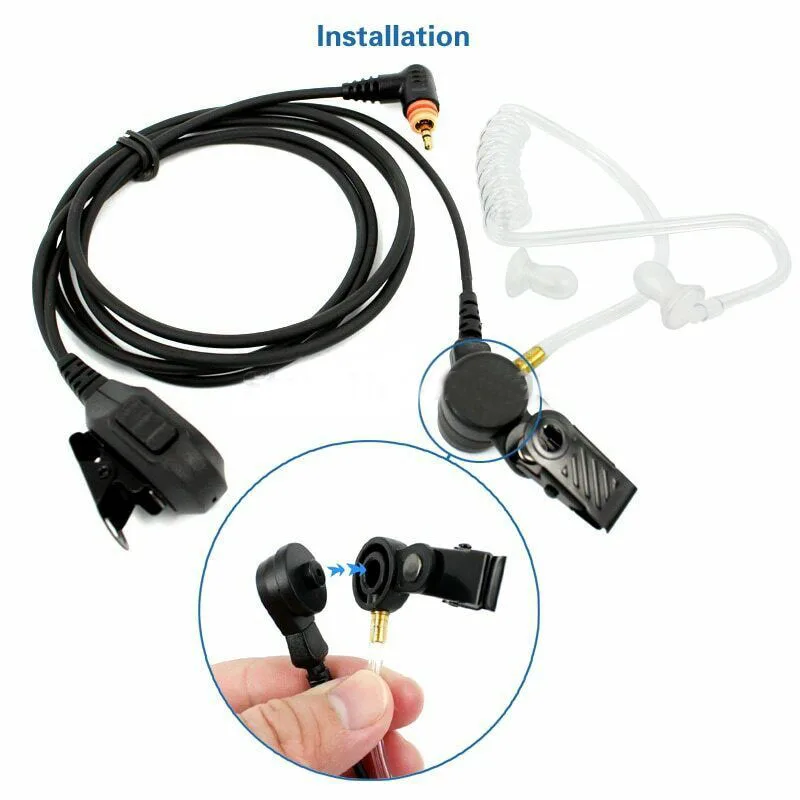 Air Acoustic Tube Headphones with PPT Mic for Motorola Radio SL1M SL1K SL1600 SL300 SL7500 SL400 SL4000 SL7550 Walkie Talkie