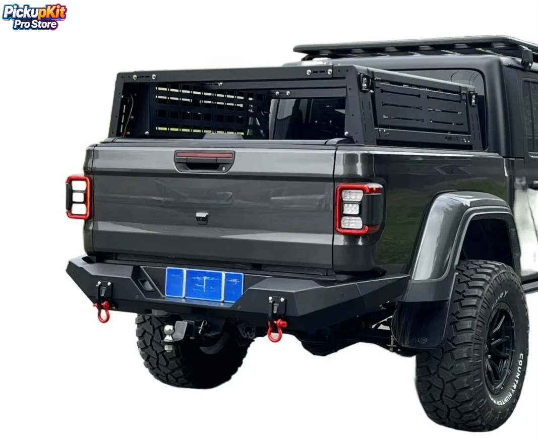 

Heavy-Duty Off-Road Steel Rear Bumper w/ Spare Tire Carrier for Gladiator JT