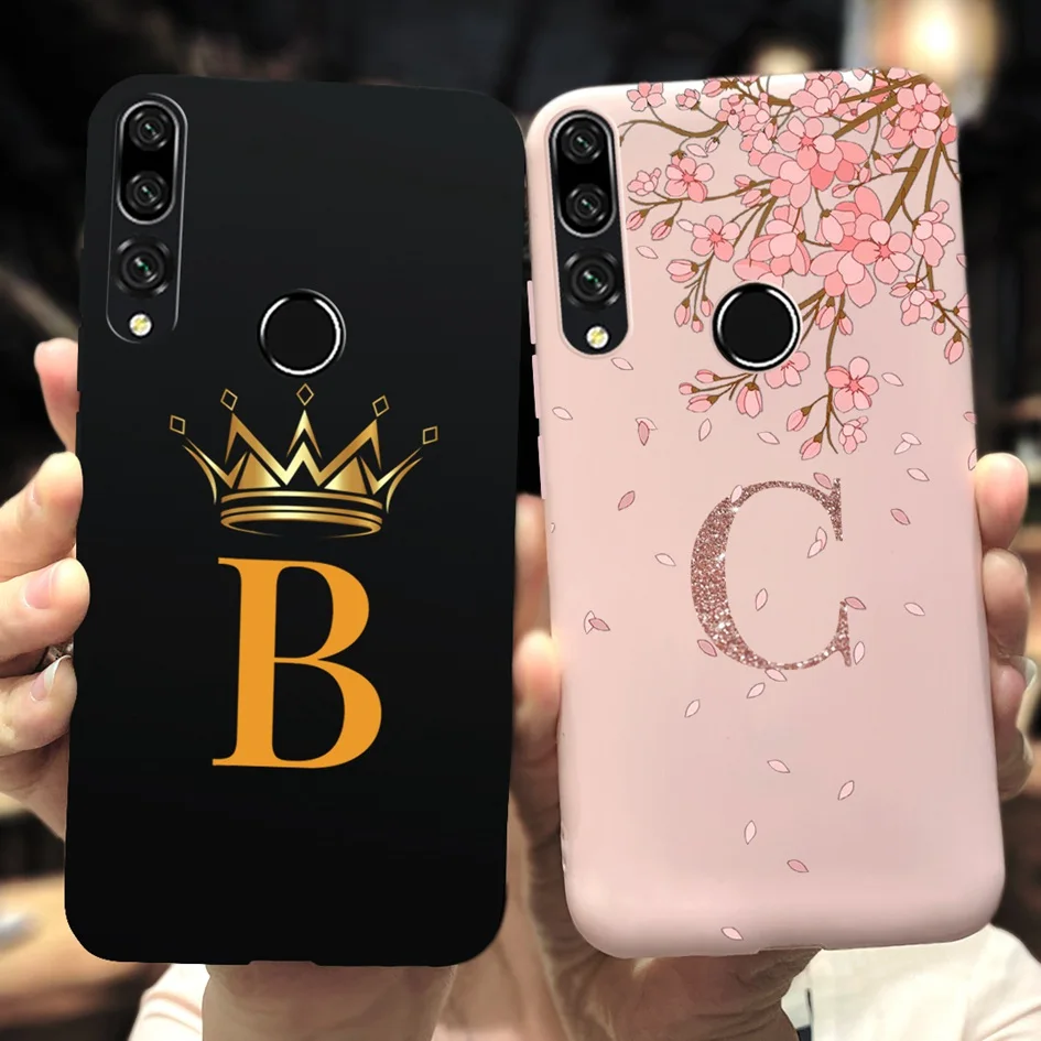 For Huawei Y9 Prime Y9S 2019 Case Cute Letters Crown Matte Soft Silicone Back Cover For Huawei Y9 Y 9 Y9Prime 2019 STK-L21 Funda