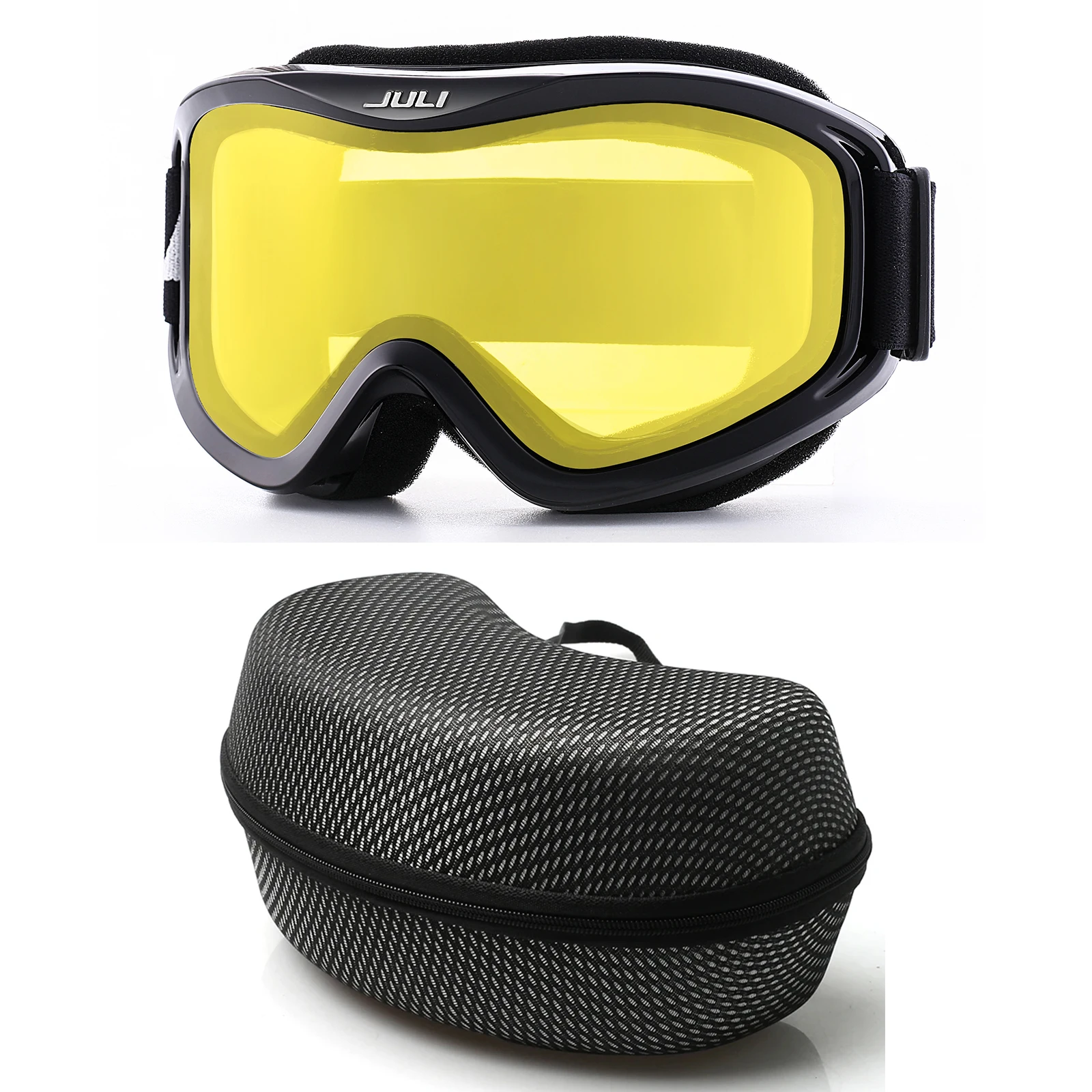 MAXJULI Professional Ski Goggles Double Layer Anti-Fog UV400 Big View Snowboard Snow Goggles Winter Sports for Men Women BBS