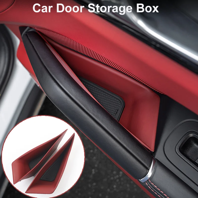 For Porsche Cayenne Macan Car Door Handle Storage Box Front Rear Door Organizer Keys Phone Holder LHD Auto Interior Accessories