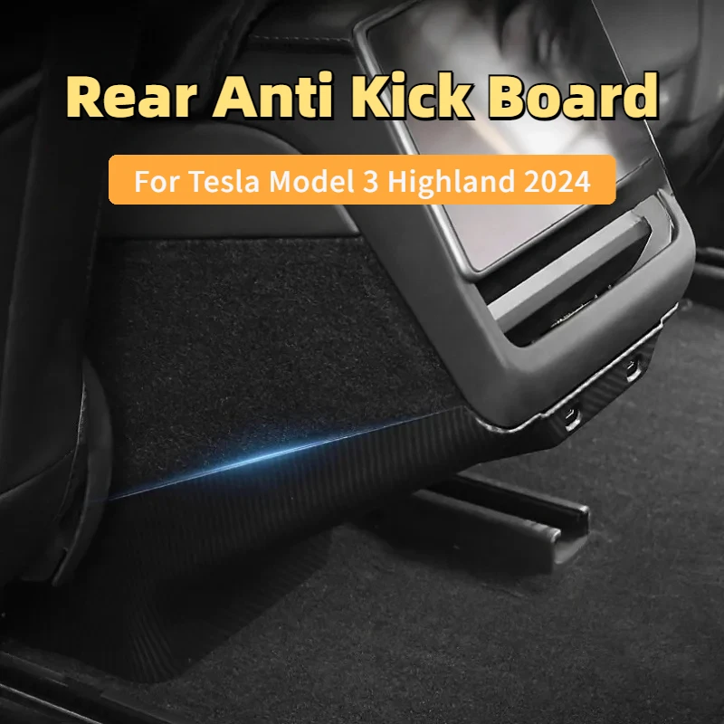 

Rear Anti Kick Board for Tesla Model 3 Highland 2024 Rear Row Under The Air Outlet Guard Board ABS Car Modification Accessories