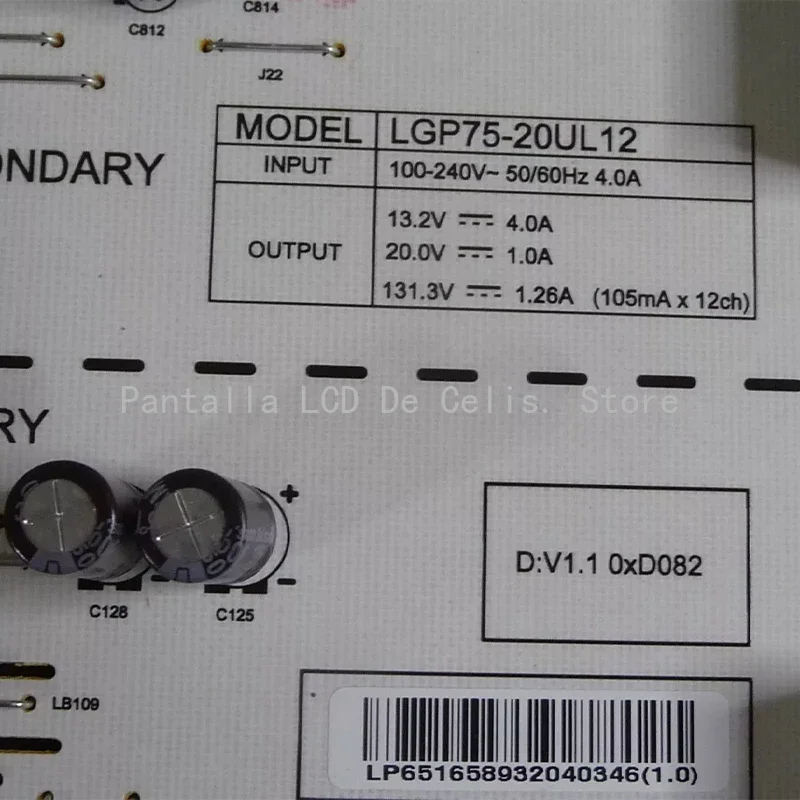 For LG TV Power Board EAY65893204 3PCR03038A LGP75-20UL12 Original Power Board 75QNED75URA 75QNED80AQA 100% Tested