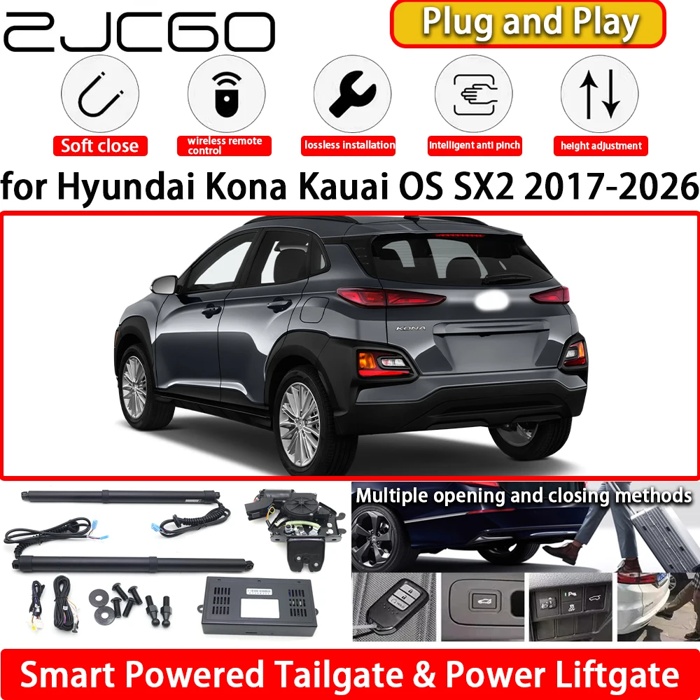 

ZJCGO for Hyundai Kona Kauai OS SX2 2017-2026 OEM Automatic Electric Powered Tailgate Power Liftgate Tail Gate Lift Kit System