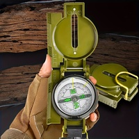 1pc Outdoor Survival Compass, Multifunctional Waterproof Portable Compass For Hiking, Camping, Travel