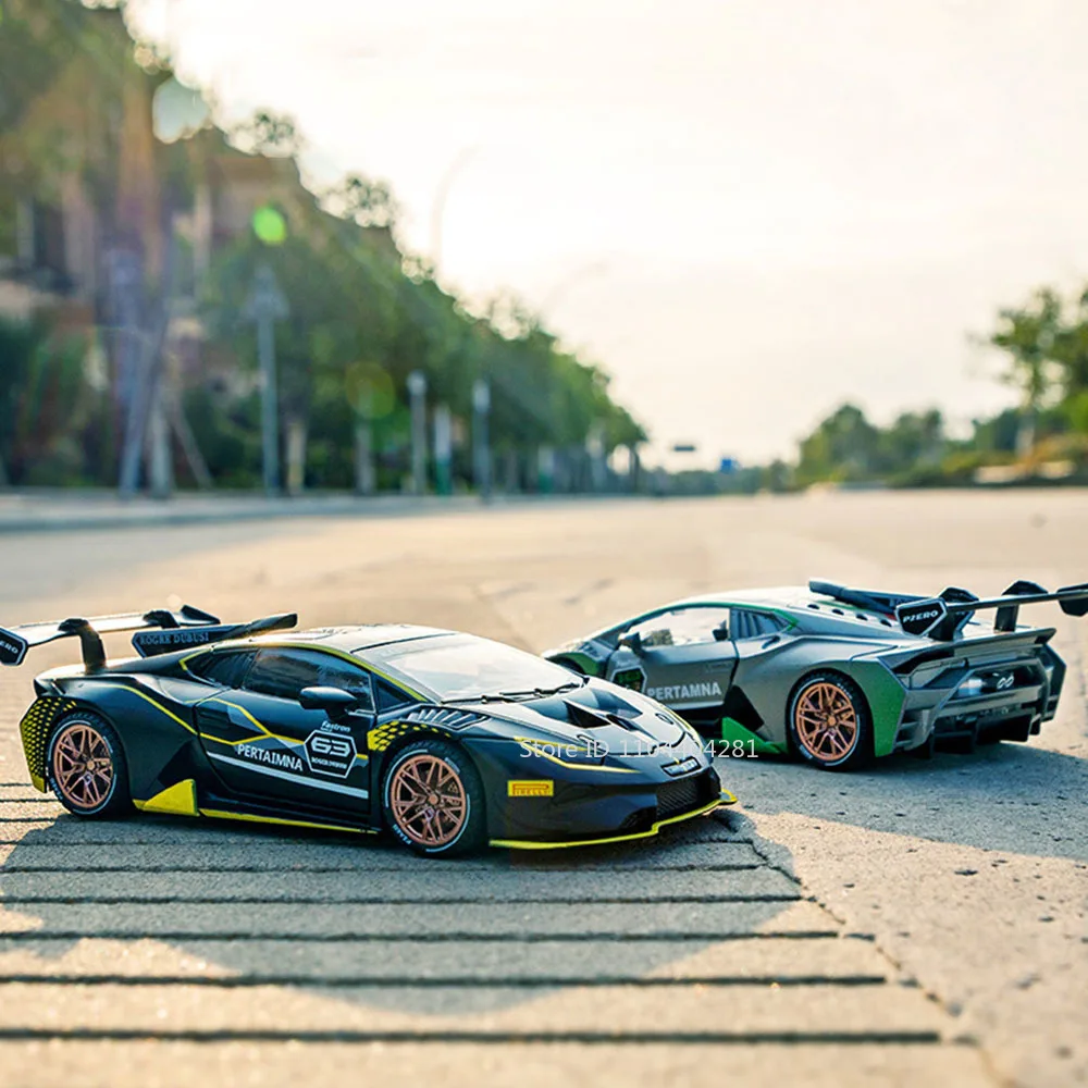 

1:32 Huracan ST EVO SCV12 Спортивные автомобили из сплава, литые под давлением игрушки, модели звука, свет, откатные двери, открытые автомобили, подарки на день рождения для детей