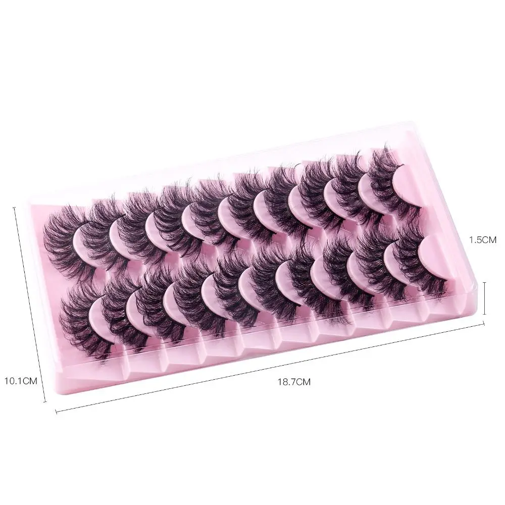 10 par DD Curl Lashes sztuczne rzęsy rosyjska objętość sztuczne rzęsy wielokrotnego użytku Super objętościowe przedłużanie 3D włosy z norek narzędzie do makijażu