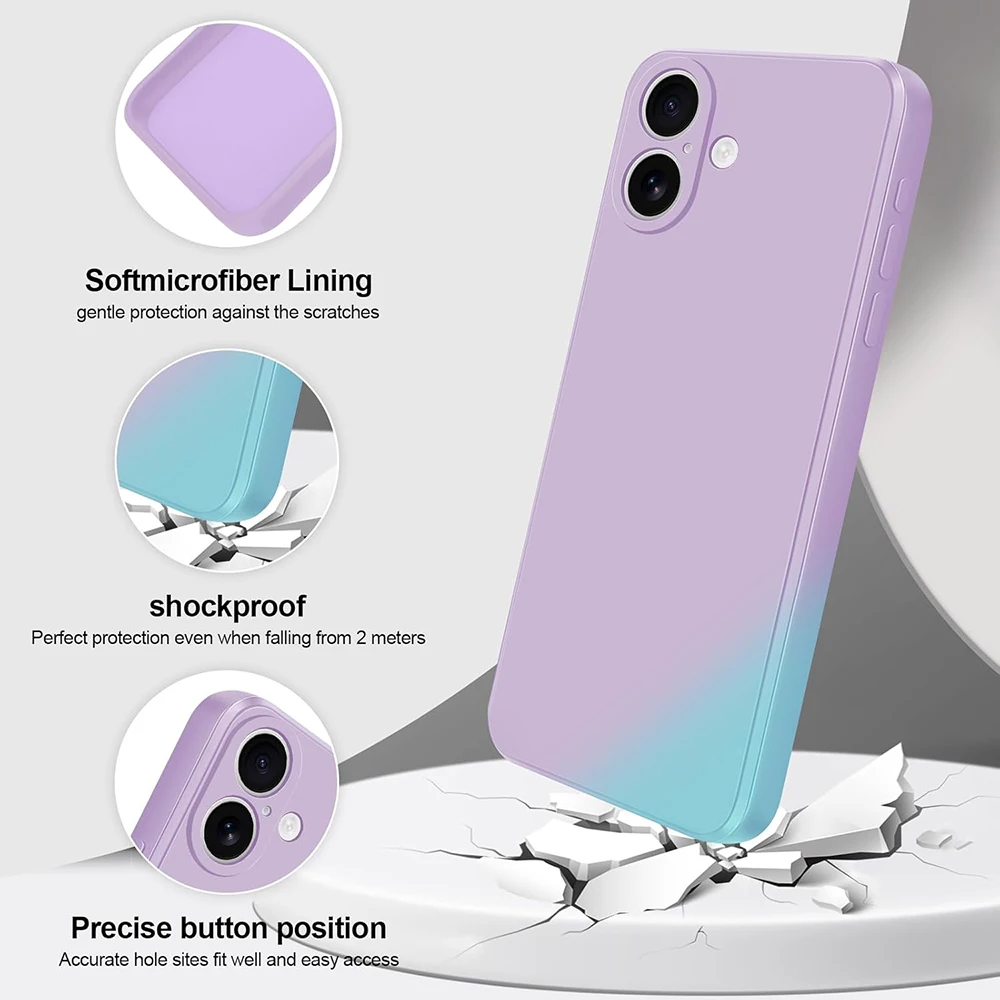 Candy color Square TPU Silicone Phone Case For iPhone 15Pro 16 14 13 11 12 Pro Max X XS 7 8 Plus SE 2020 Shockproof Back Cover