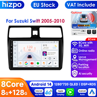 Carplay 4G 2 Din Android 14 Car Multimedia Player for Suzuki Swift 2005-2010 Navigation GPS AutoRadio Stereo DSP BT SWC DVR Cam