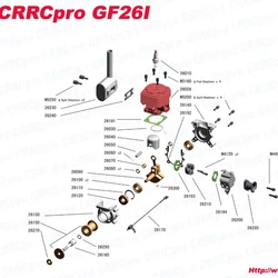 Ricambi originali per motore a benzina CRRCpro GF26i 26cc/motore a benzina