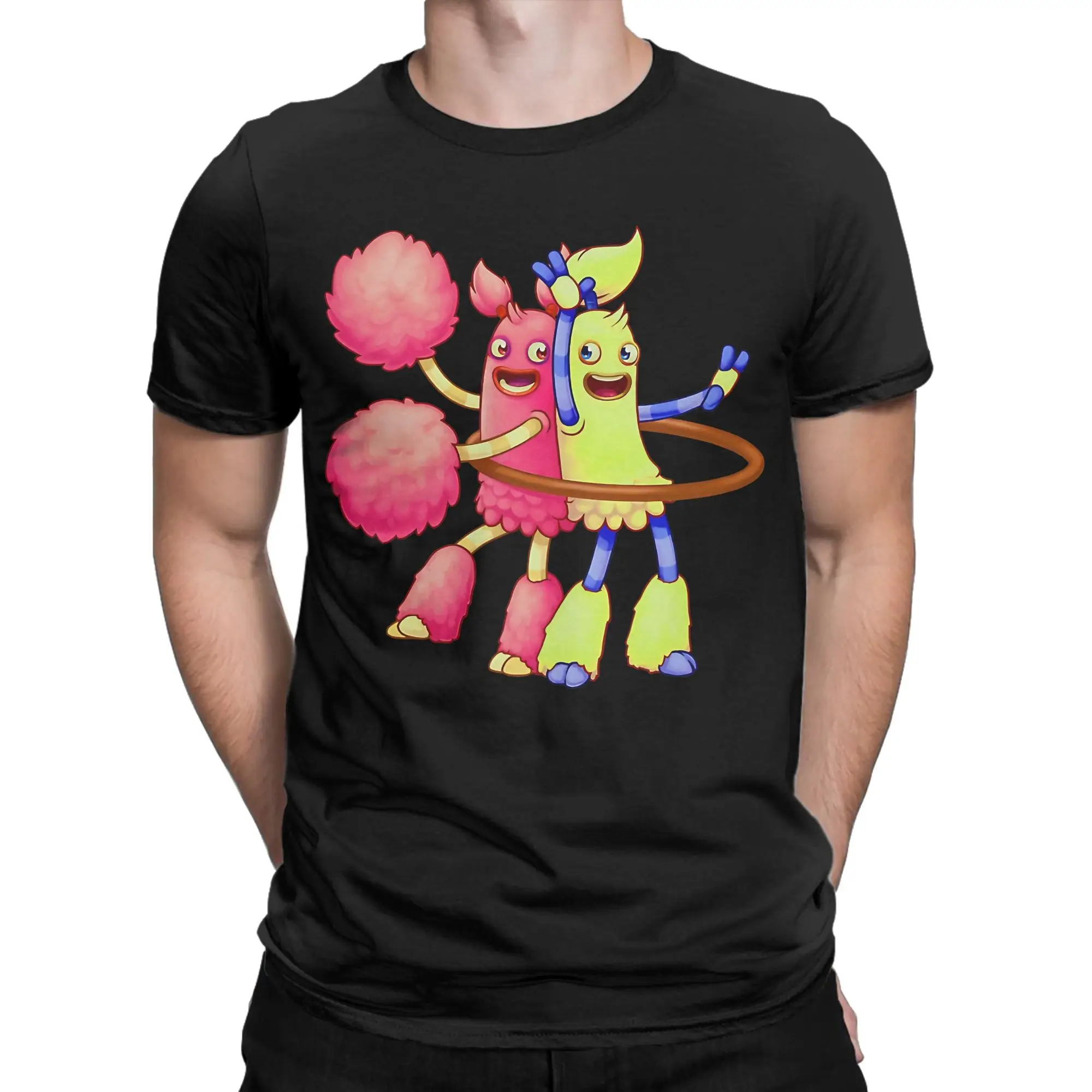 Exaggerated facial Classic My Singing Monsters Funny 100% Cotton T-Shirt Tees Tops For Men