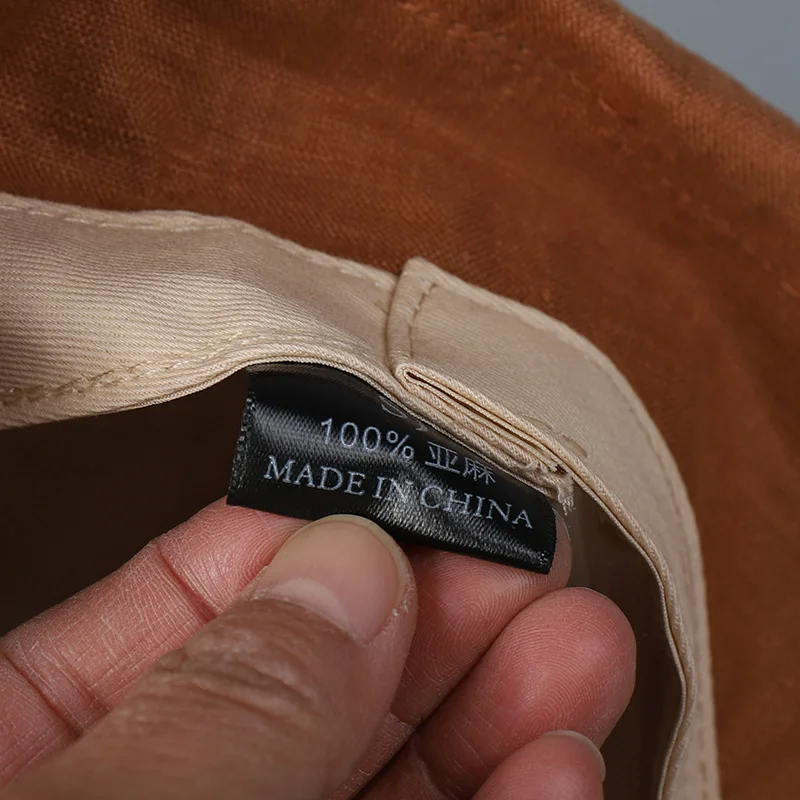Leinen Gekräuselte Kante Sonnenhüte Für Frauen Faltbare Eimer Hut Sommer Visiere Kappen Weibliche Panama Bob Outdoor Strand Fischer Kappen Gorro – Detail 7