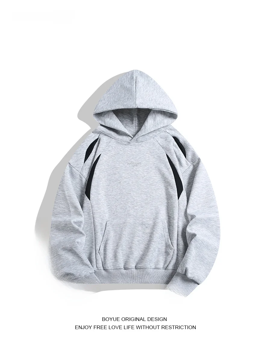 

Японская толстовка с капюшоном Boyue, цветная блузка, контрастный молодежный повседневный пуловер, толстовка для мужчин и женщин, весна-осень-зима