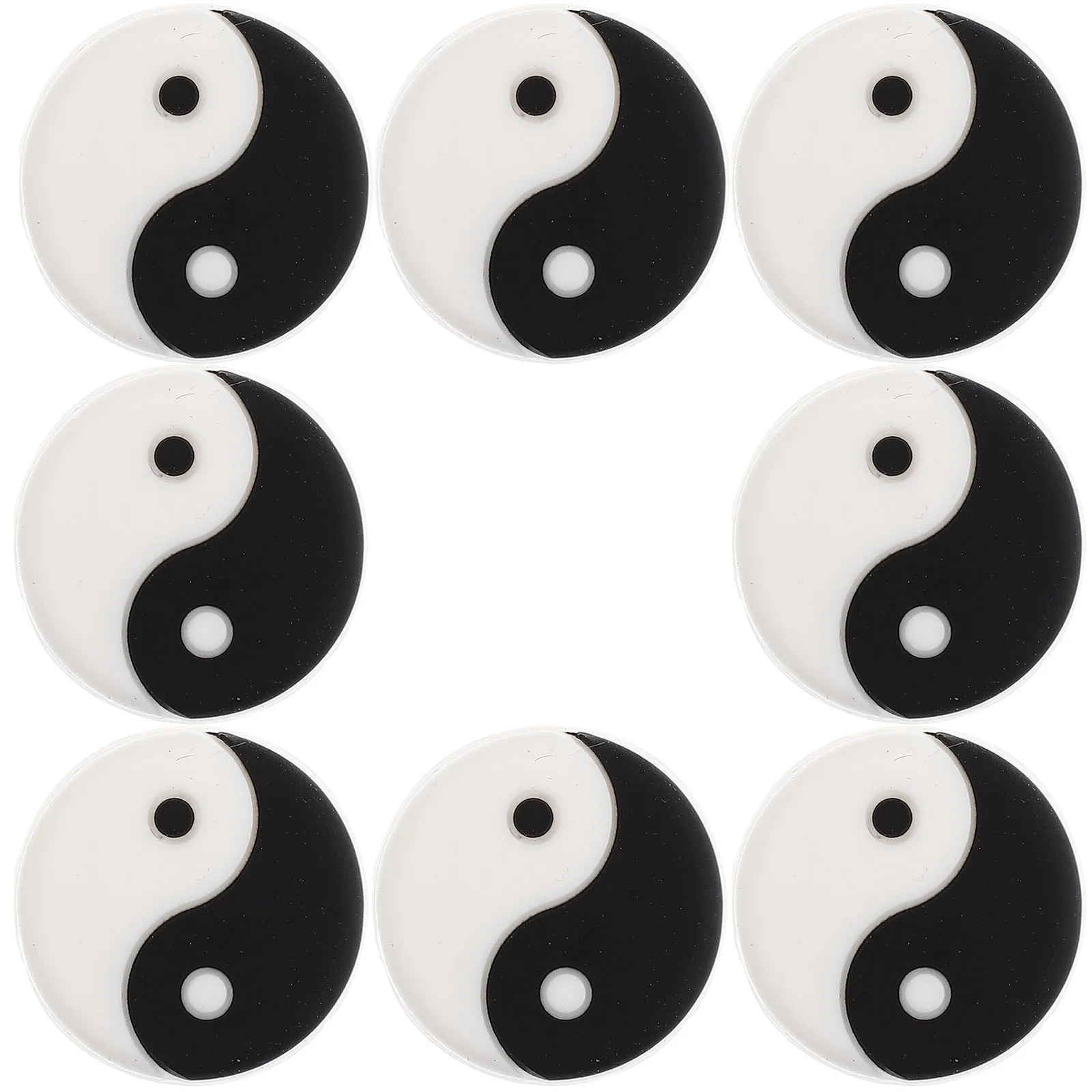 8pcs Tennis Racket Silicone Vibration Damper White Easy for Racket Tennis Accessories Dampeners Supplies