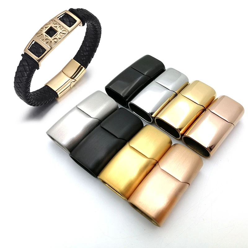 1pcs Jewelry Making DIY Connect Lace Buckle Stainless Steel Clasp Crimp Jaw Hook Watch Band Clasps For Leather Silicone Bracelet