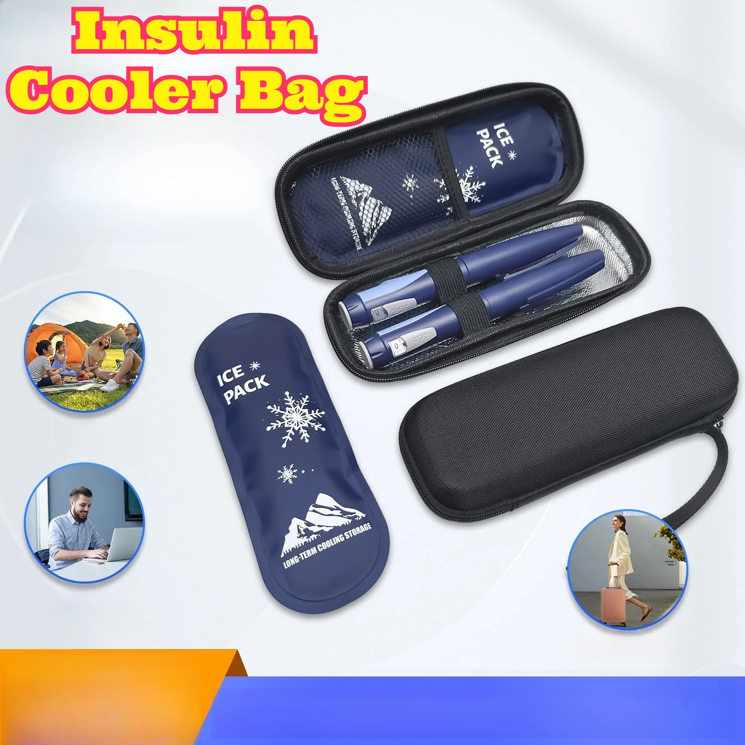 

Портативный термочехол для инсулина: компактный, многоразовый, с термоизоляцией, для сохранения температуры, легкий органайзер