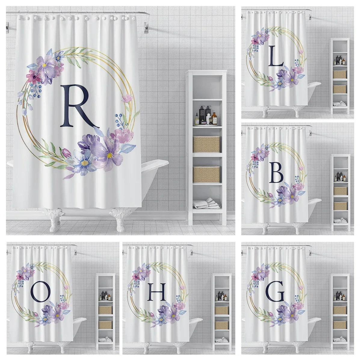 Home decor 26 letter shower curtains for bathroom waterproof fabric bathroom Curtains modern shower curtain 180x200 240x200