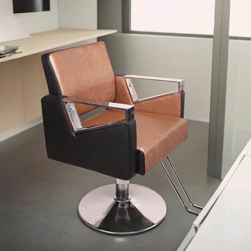 Barbershop Modern Luxury Barber Chairs Simple Comfort Perm Shave Barber Chairs Ergonomic Swivel Commercial Furniture Chaise FYBC
