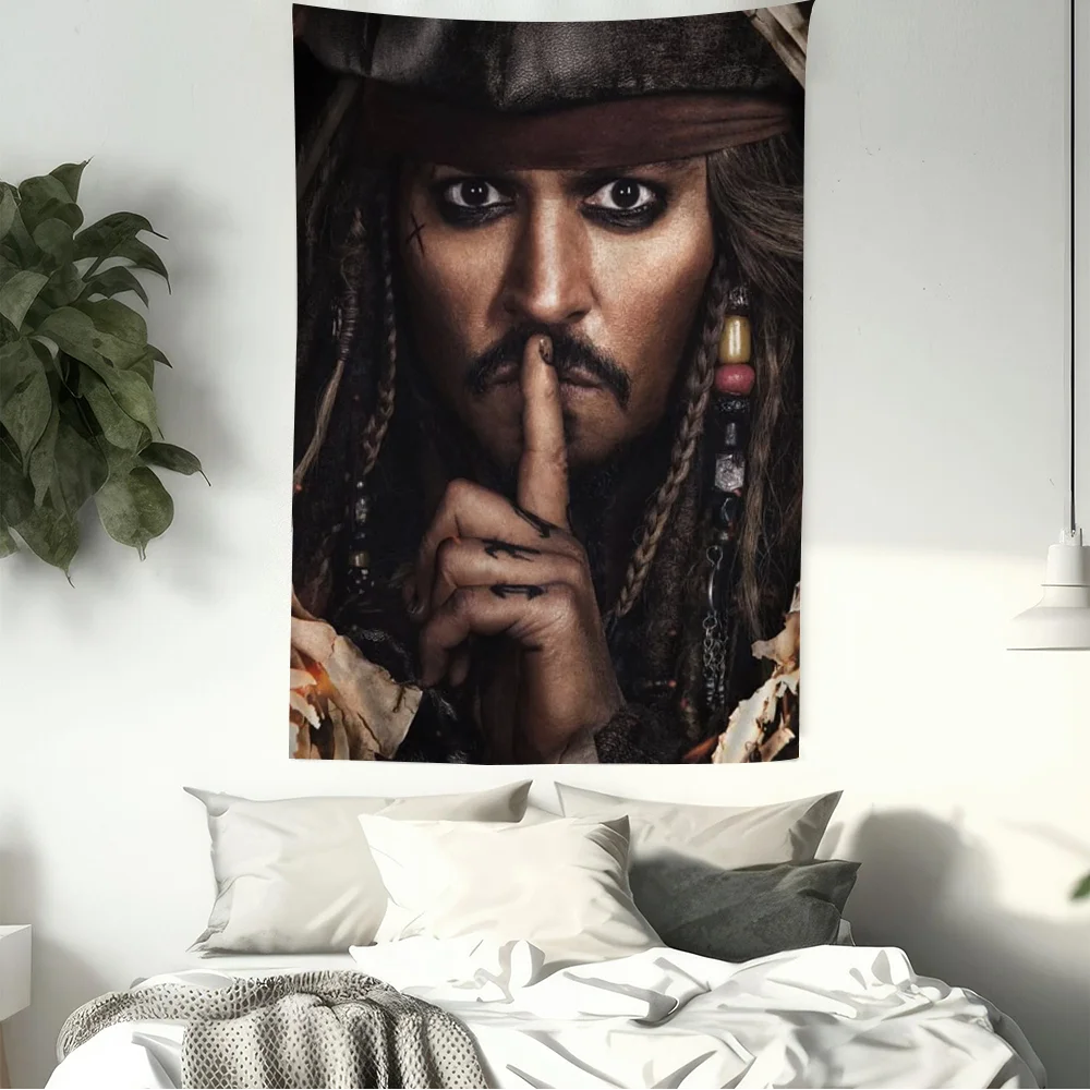 Jack Sparrow Actor Johnny Depp DIY Wall Tapestry Bohemian Wall Tapestries Mandala Home Decor