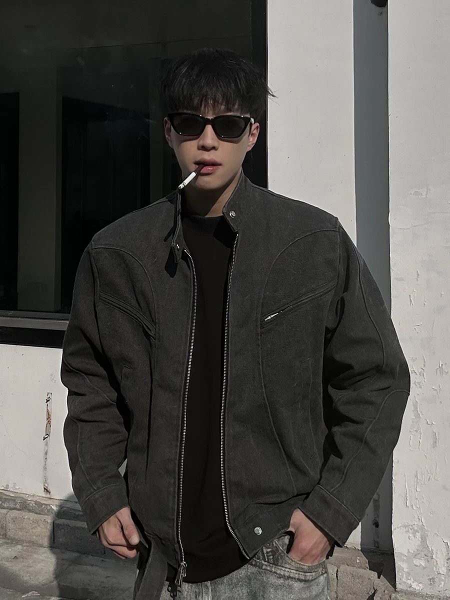 

Мужская куртка Cleanfit Harrington: ретро-стиль, американская рабочая одежда, свободный крой, воротник-стойка, весенняя коллекция