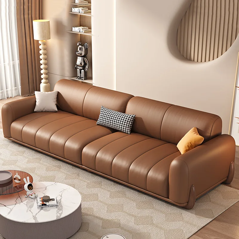 Modern Leather Sofas Living Room Sectional Elegant Modern Sofas Comfortable Lounge Canape Salon De Luxe Luxury Furniture