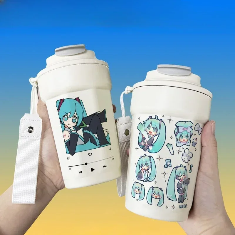 Hatsune Miku термос чашка аниме милый мультфильм чашка для воды из нержавеющей стали Kawaii портативная кофейная чашка в качестве подарка на день рождения для друзей